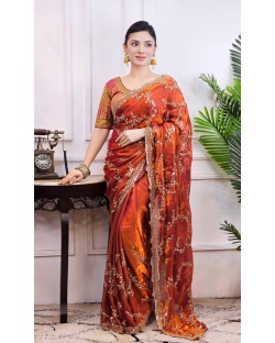 Indian Georgette Sharee with Blouse Piece